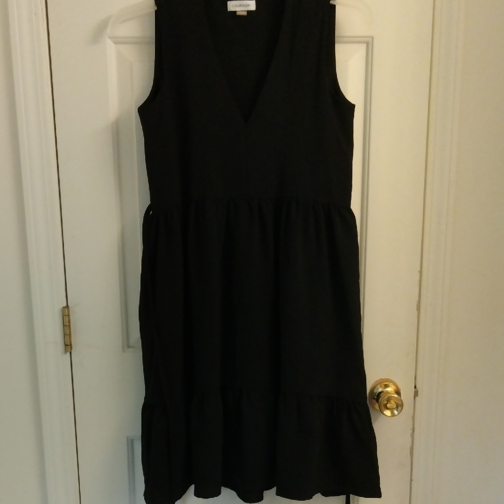Calvin Klein Black Sleeveless V-Neck Maternity Sundress